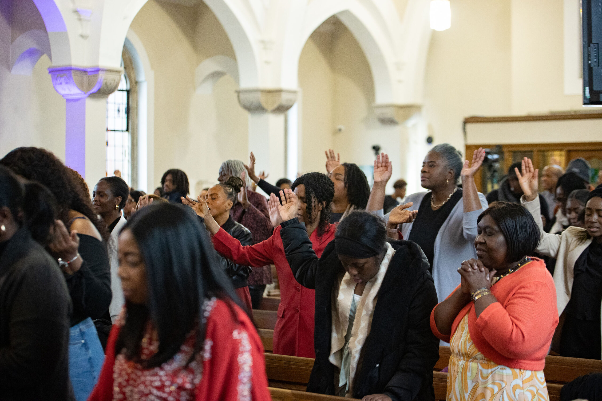 Crowd of worshippers